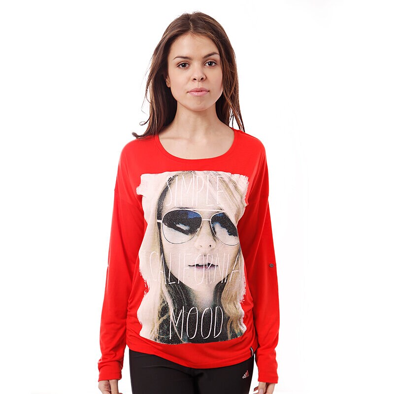 Damen T-Shirt T SHIRT CONFRONT L\S LABELLA CFV14TSD02001 Rot