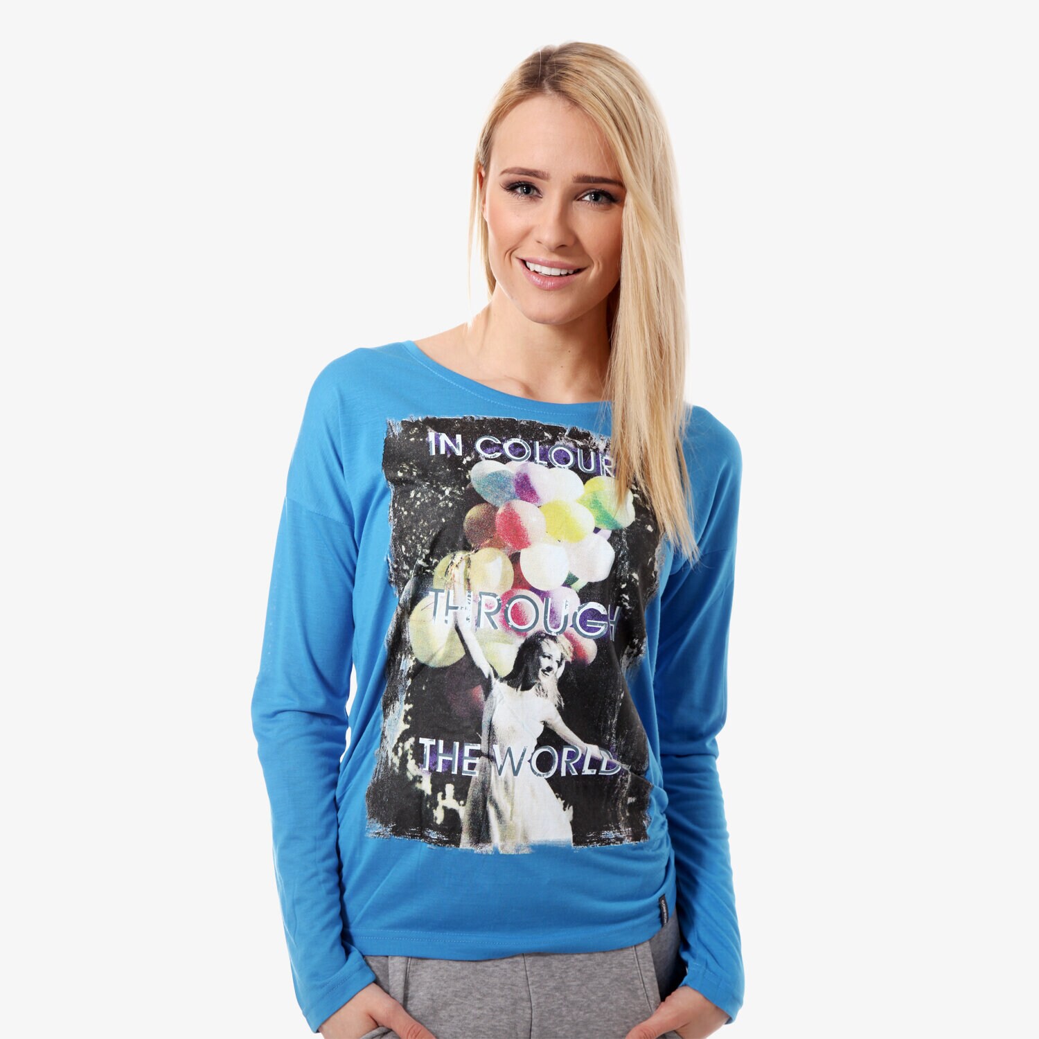 Damen T-Shirt T SHIRT CONFRONT L\S LUNA CFV14TSD03001 Blau