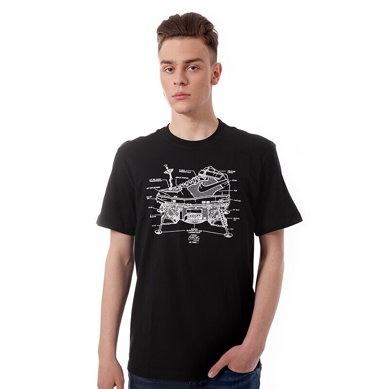 Herren T-Shirt T SHIRT NIKE AF1 LUNAR LANDING TEE 611362010 Schwarz