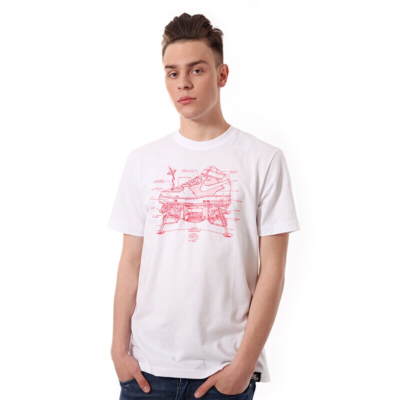 Herren T-Shirt T SHIRT NIKE AF1 LUNAR LANDING TEE 611362100 Weiß