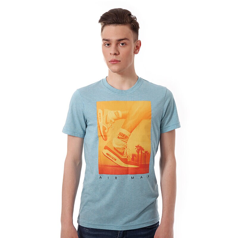 Herren T-Shirt T SHIRT NIKE TEE-RU AIR  MAX P HOTO 613099318 Blau
