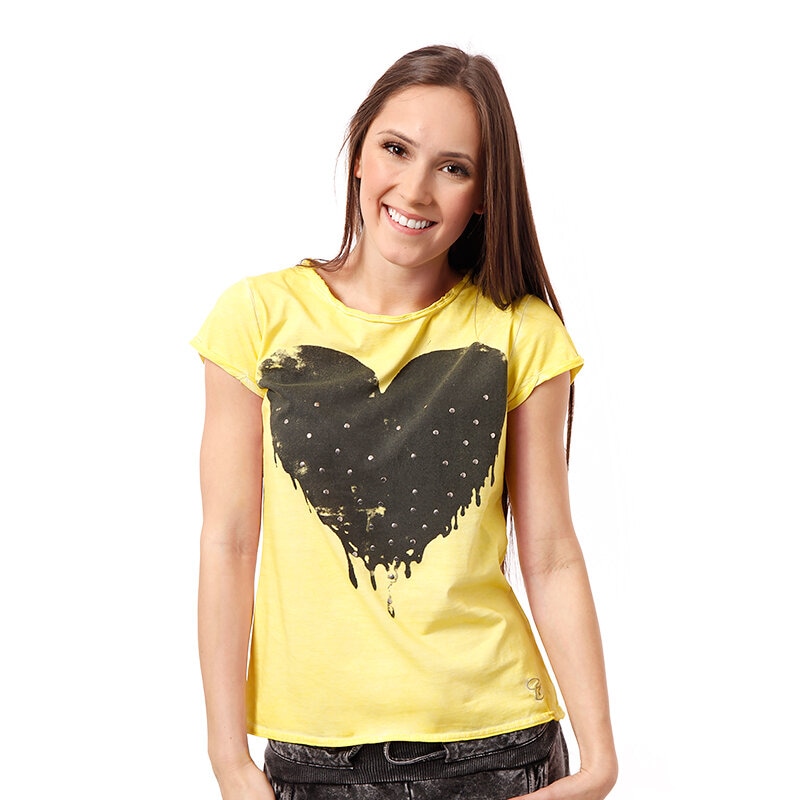Damen T-Shirt T SHIRT CONFRONT AGNES CF14TSD09002 Gelb