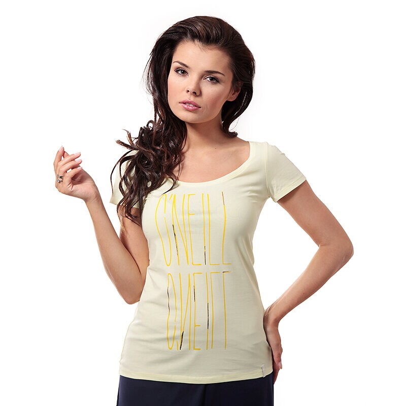 Damen T-Shirt T SHIRT O'NEILL LW BRAGA  S/SL V TEE 4073312030 Gelb