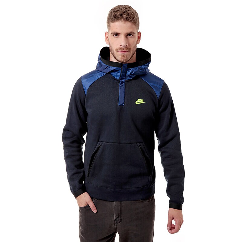 Herren NIKE SWEATSHIRT HYBRID PO 614480475 Dunkelblau