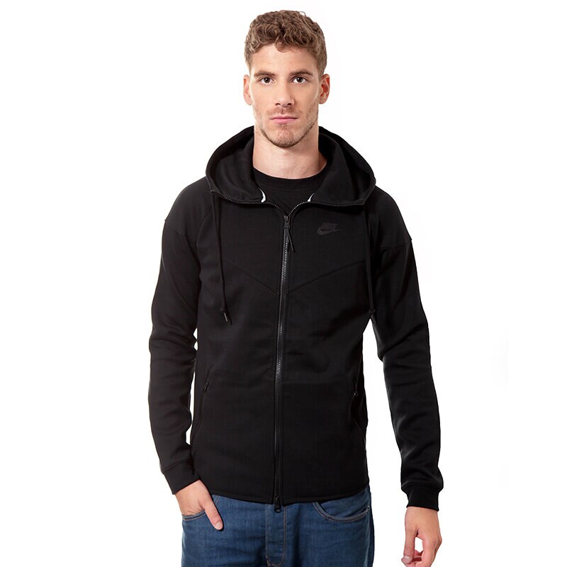 Herren NIKE SWEATSHIRT TECH FLEECE WINDRUNNER 545277011 Schwarz