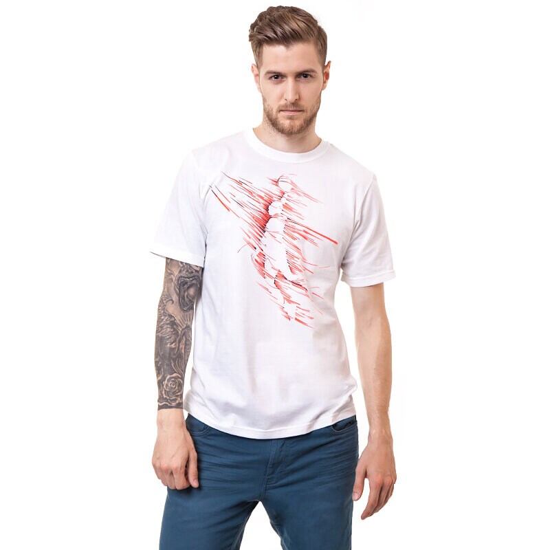 Herren T-Shirt JORDAN T-SHIRT FLIGHT REMIX 619937100 Weiß