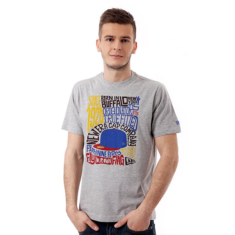 Herren T-Shirt T SHIRT NEW ERA STORYVILLE TEE GRY 10996661 Grau