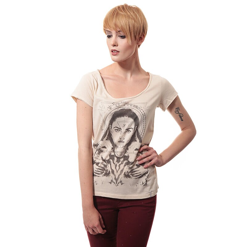 Damen T-Shirt O'NEILL T-SHIRT LW COYOTE 4573321013 Weiß
