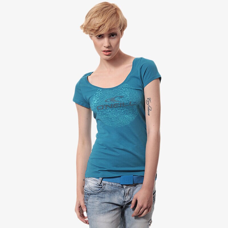 Damen T-Shirt O'NEILL T-SHIRT LW CIRC LOGO 4573345075 Blau