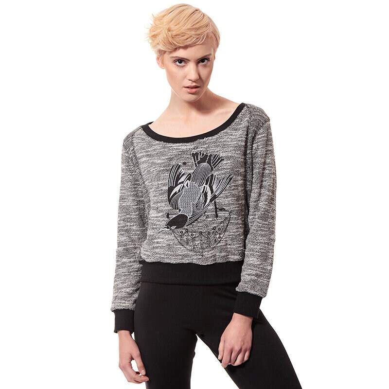 Damen T-Shirt CONFRONT T-SHIRT LS DALLAS CF34TSDL02001 Grau