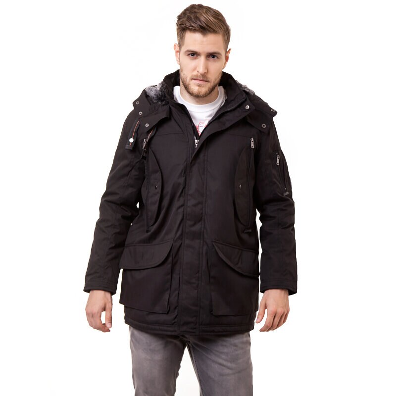 Herren Winterjacke CONFRONT JACKE CARY CF34KUM06001 Schwarz