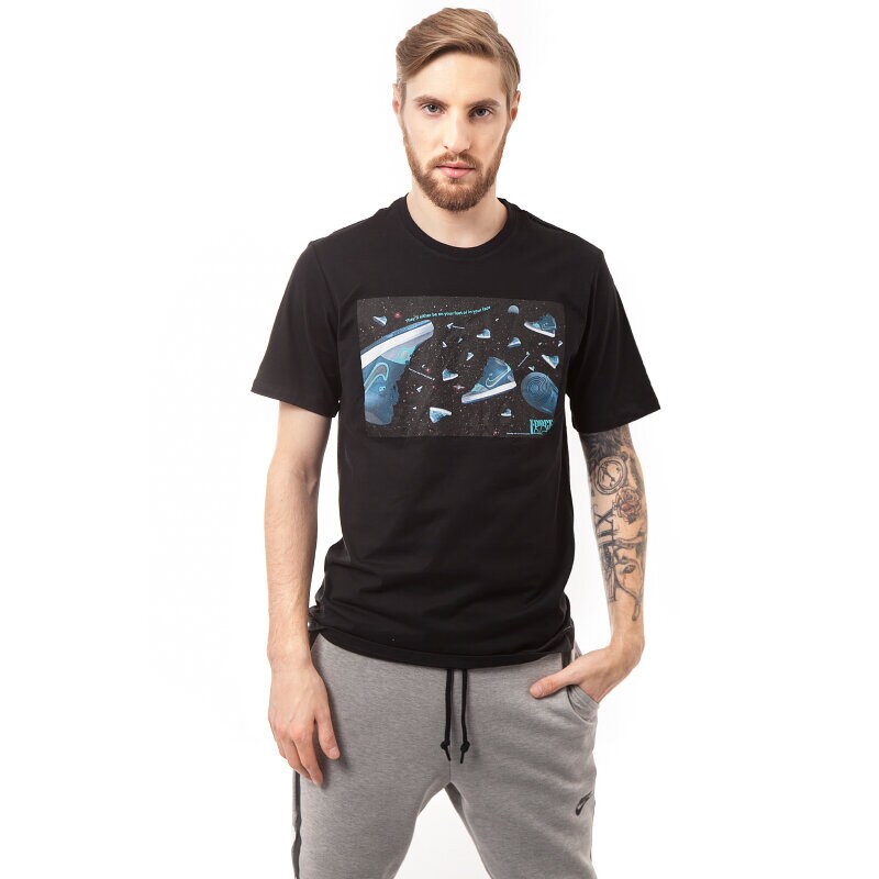 Herren T-Shirt NIKE T-SHIRT TEE-FORCE IN SPACE 644384010 Schwarz