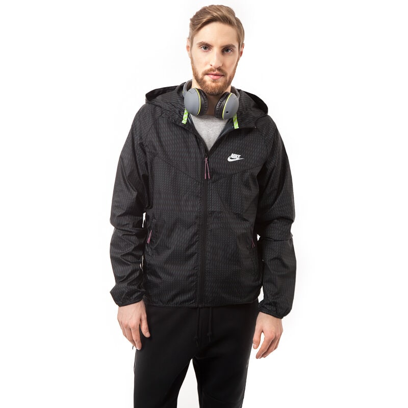 Herren Übergangsjacke NIKE JACKE RU FLY WINDRUNNER 644127010 Schwarz