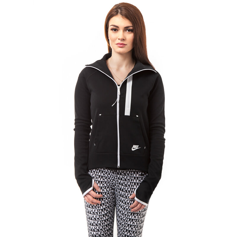Damen NIKE SWEATSHIRT TECH FLEECE MOTO 642688010 Schwarz