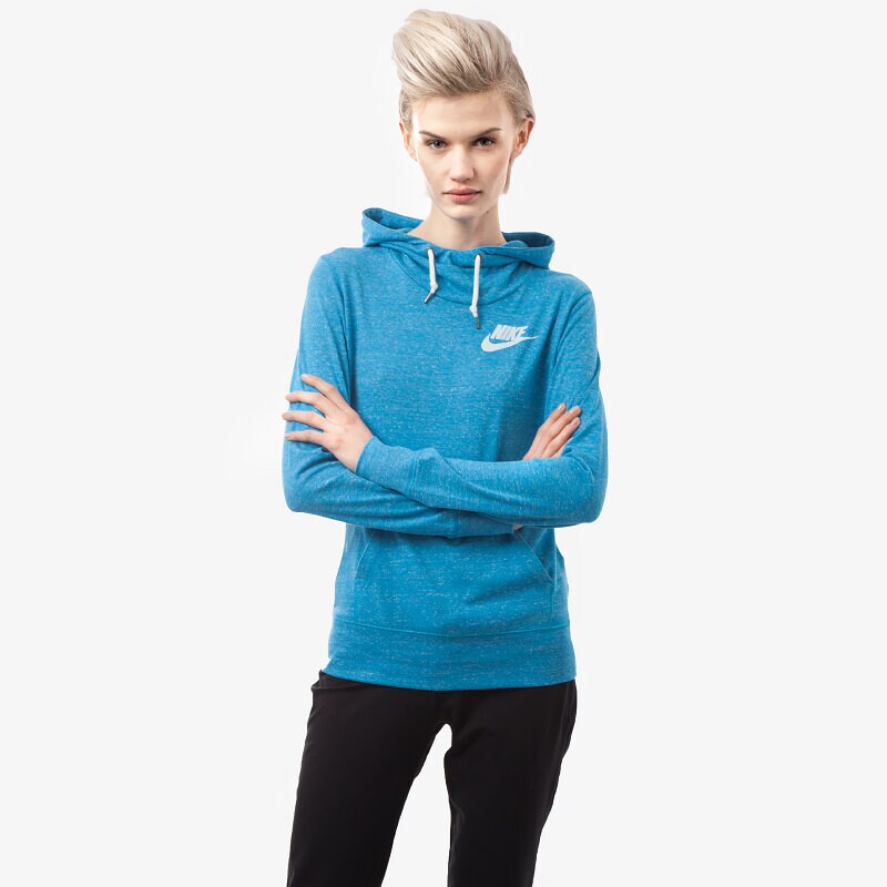 Damen NIKE SWEATSHIRT GYM VINTAGE HOODY 614820413 Blau