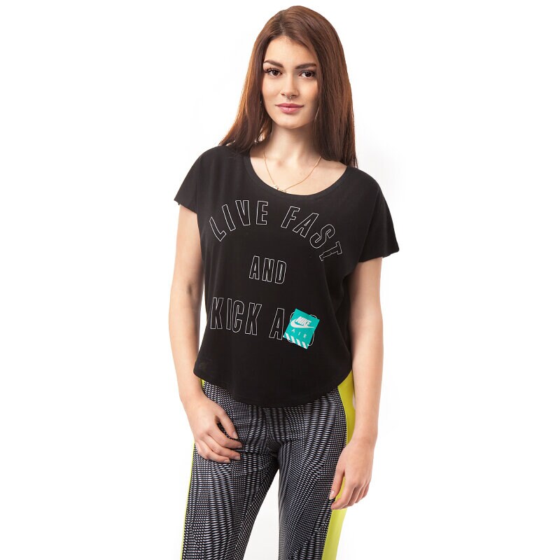 Damen T-Shirt NIKE T-SHIRT TEE-LIVE FAST 644491010 Schwarz