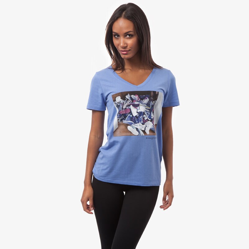 Damen T-Shirt NIKE T-SHIRT TEEMID V GIR PROBLEMS 644488429 Blau