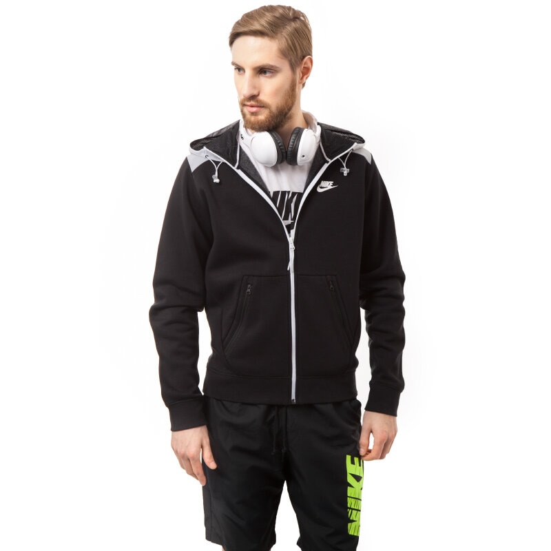 Herren NIKE SWEATSHIRT HYBRID FZ HOODY 641885010 Schwarz