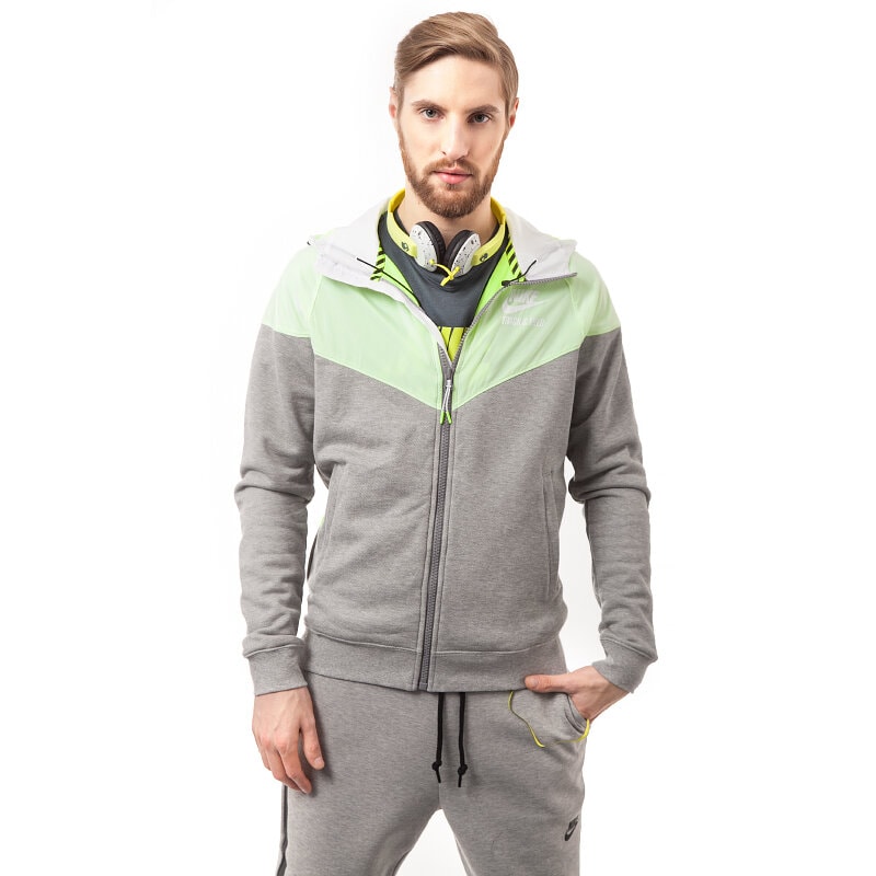 Herren NIKE SWEATSHIRT RU FZ HOODY WOVEN 646519063 Grau