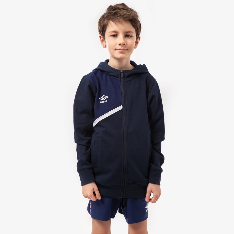 Kinder UMBRO SWEATSHIRT HOODED FULL ZIP JACKET - JNR 62964UCUJ Dunkelblau