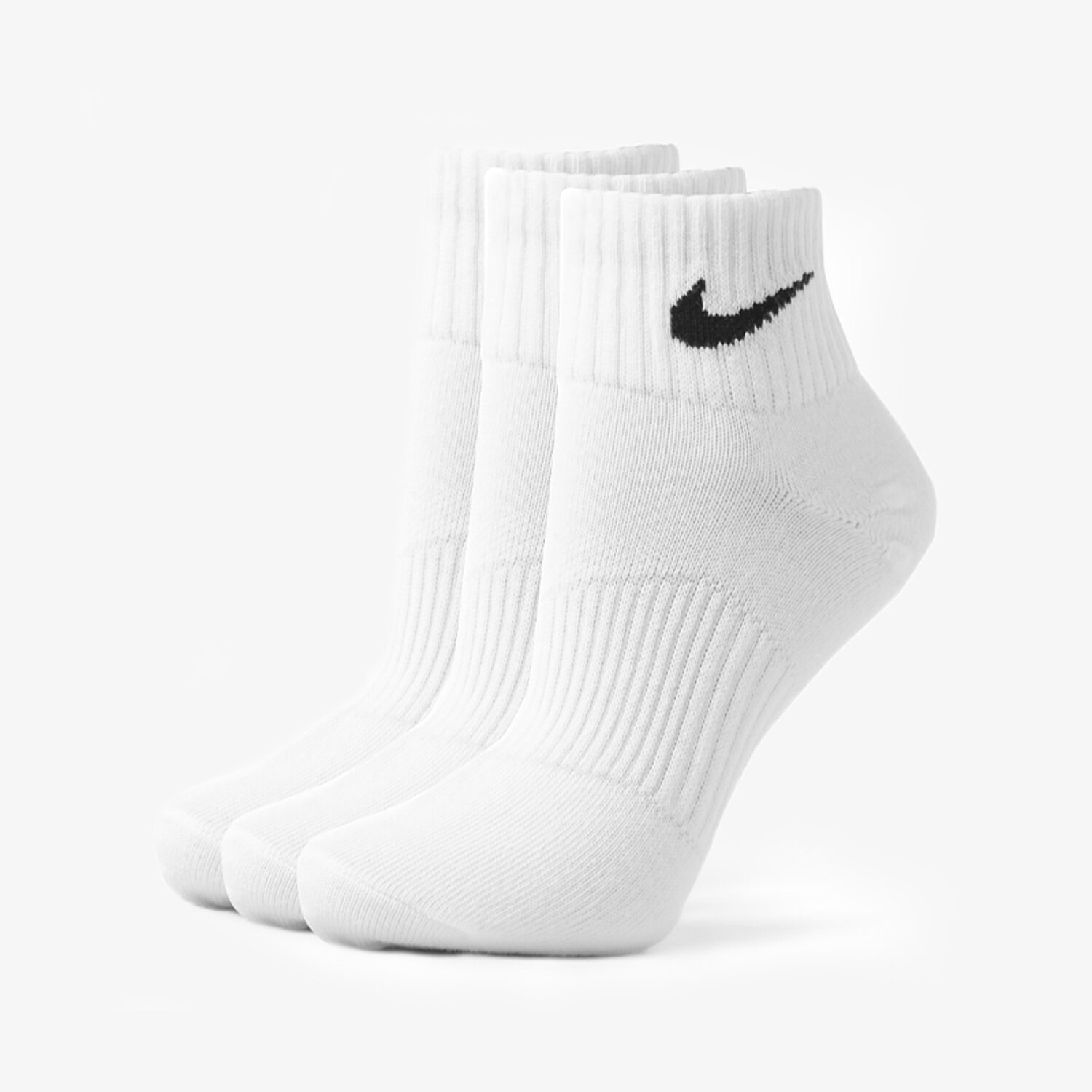 Damen Socken NIKE SOCKEN 3PPK QUARTER WHITE SX4706-101 Weiß