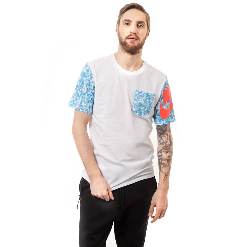 Herren T-Shirt NIKE T-SHIRT TEE-CHAOS CUBE 644202100 Weiß