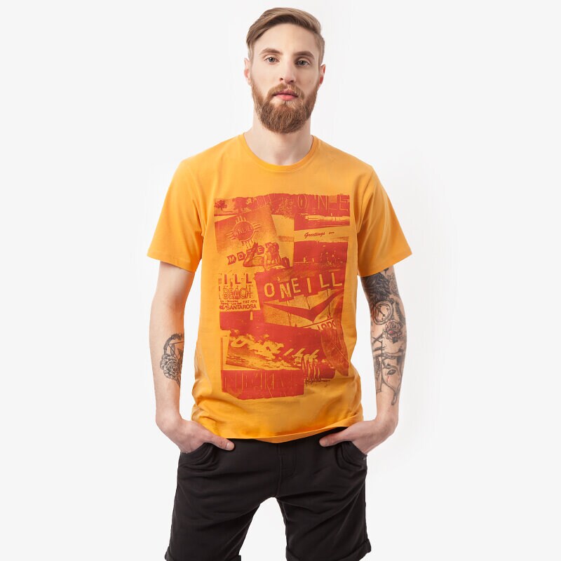 Herren T-Shirt O'NEILL T-SHIRT BILLBOARD 5023862524 Orange