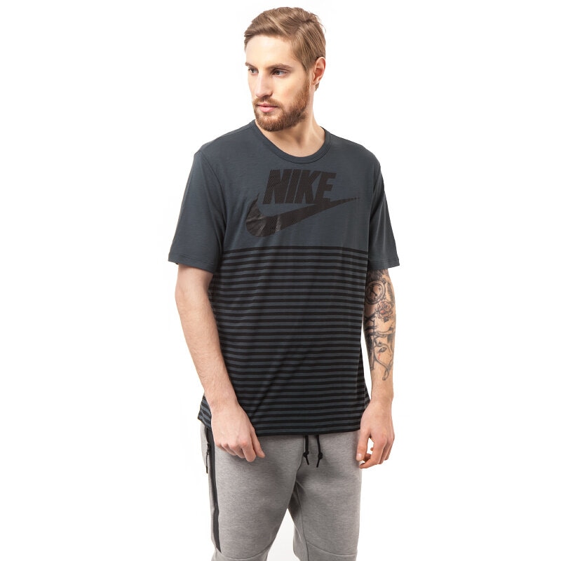 Herren T-Shirt NIKE T-SHIRT TEE-NIKE MESH STRIPE 644147008 Schwarz
