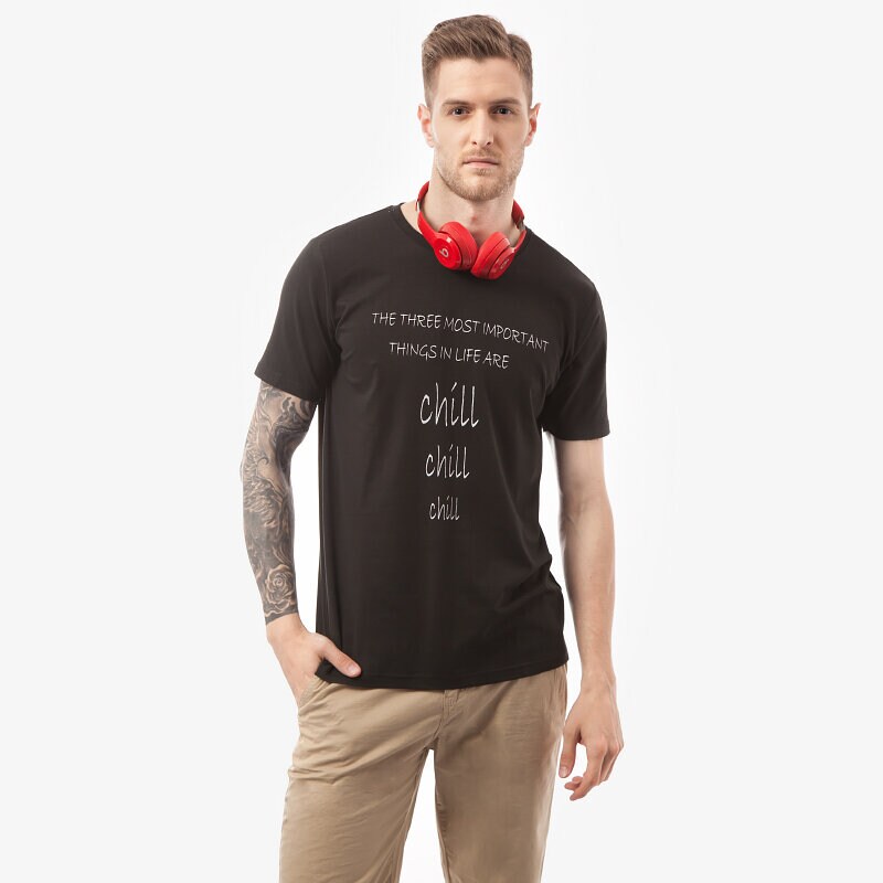 Herren T-Shirt CONFRONT T-SHIRT MODZA CF15TSM02002 Schwarz