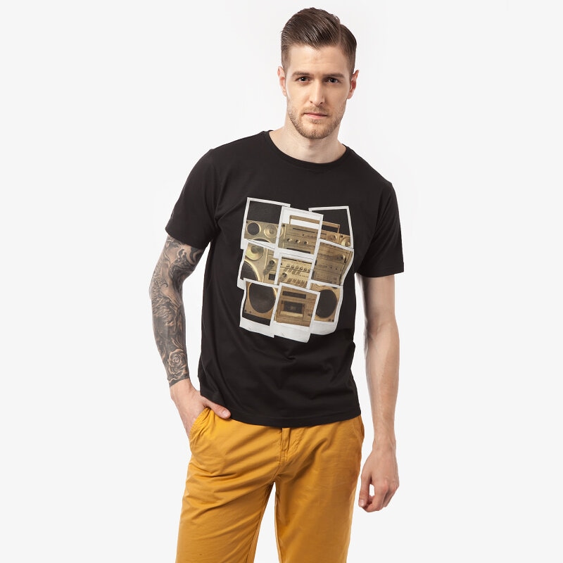 Herren T-Shirt CONFRONT T-SHIRT GRUND CF15TSMPR013 Schwarz