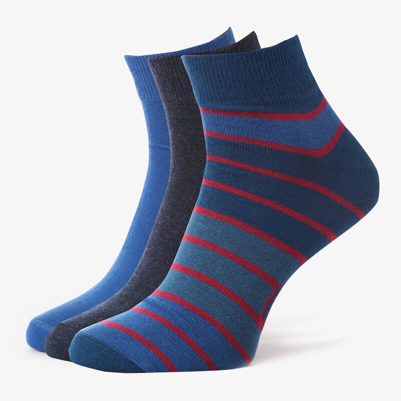 Damen Socken SIZEER SOCKEN QUARTER 3PPK BLUE SISK3701 Multicolor