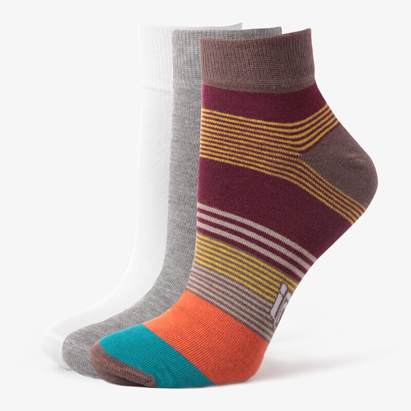 Damen Socken SIZEER SOCKEN QUARTER 3PPK ORANGE SISK3501 Multicolor