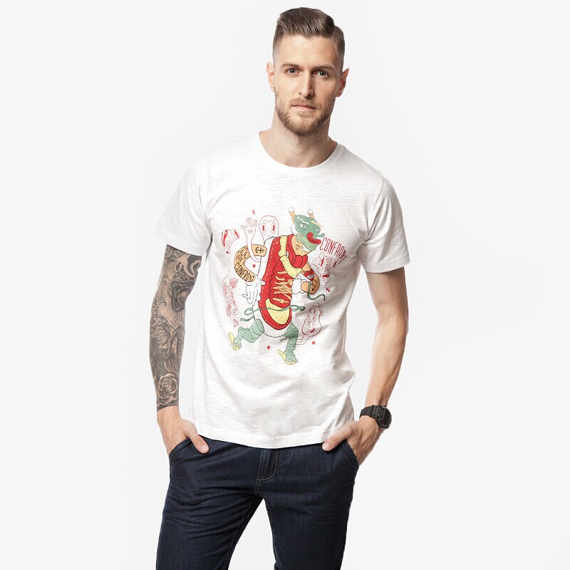 Herren T-Shirt CONFRONT T-SHIRT ASPEN CF15TSMPR019 Weiß