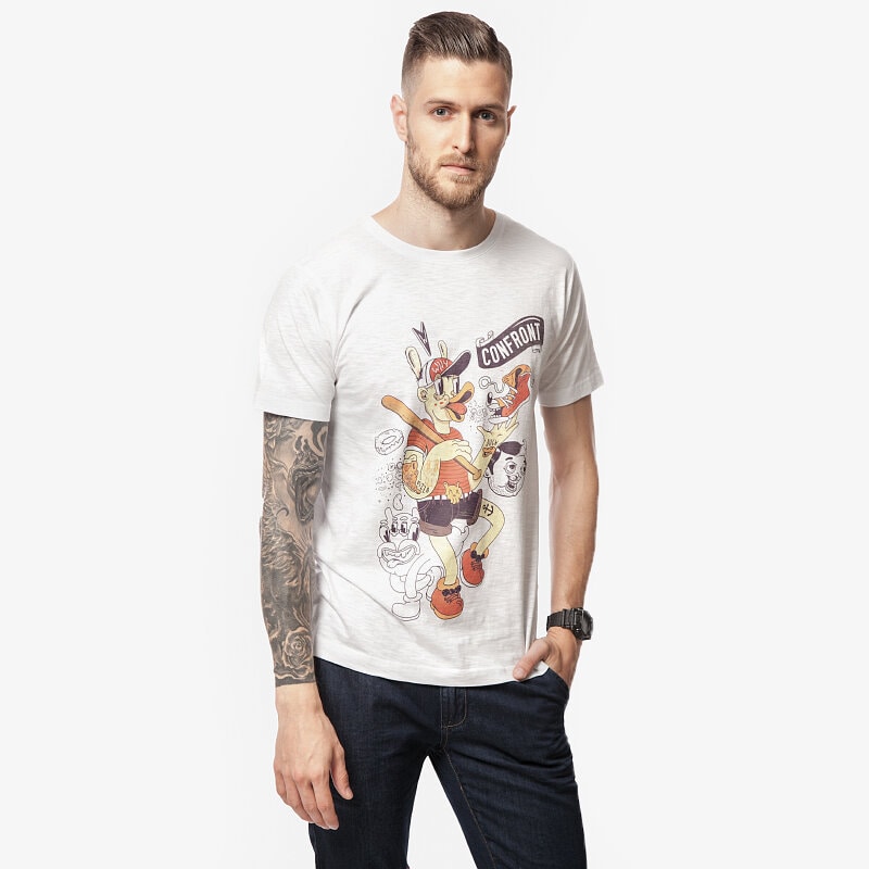 Herren T-Shirt CONFRONT T-SHIRT KOMA CF15TSMPR021 Weiß