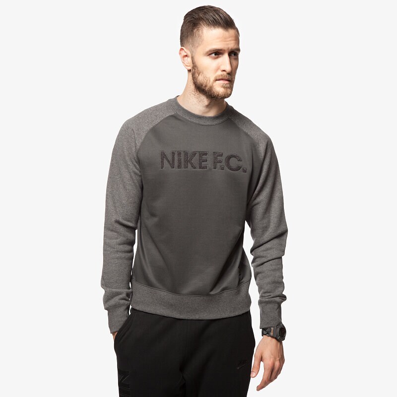 Herren NIKE SWEATSHIRT FC AW77 LS CREW 687933071 Grau