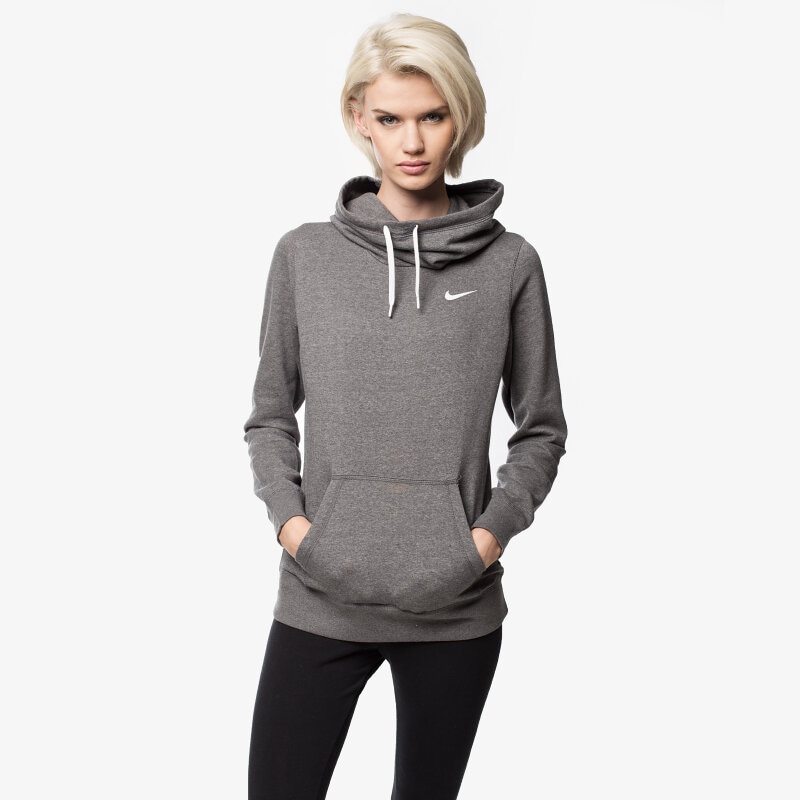 Damen NIKE SWEATSHIRT CLUB FUNNEL HOODY 729297071 Grau