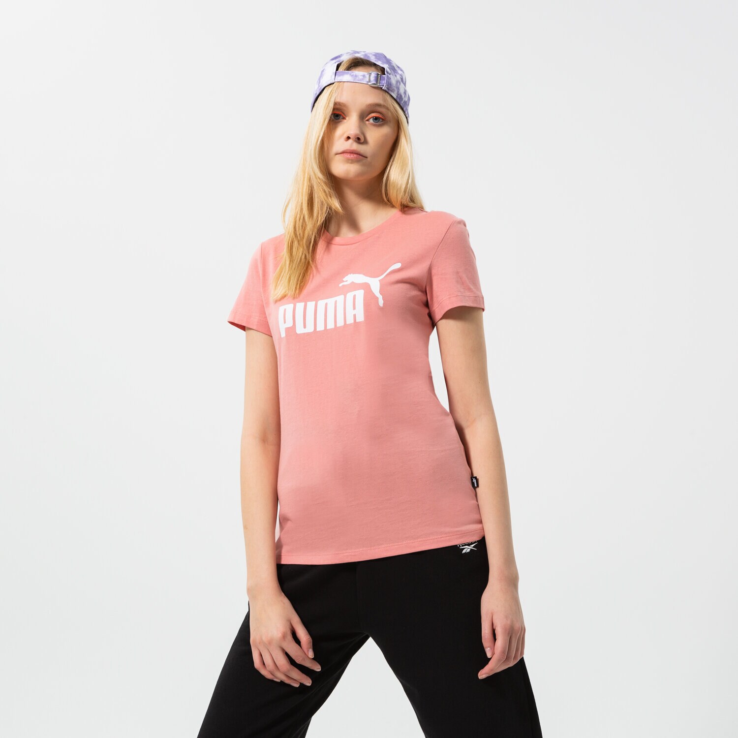 Damen T-Shirt PUMA T-SHIRT ESS LOGO (S) 586775 63 Rosa