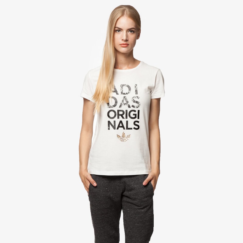 Damen T-Shirt ADIDAS T-SHIRT LE ANIMAL AB2395 Weiß