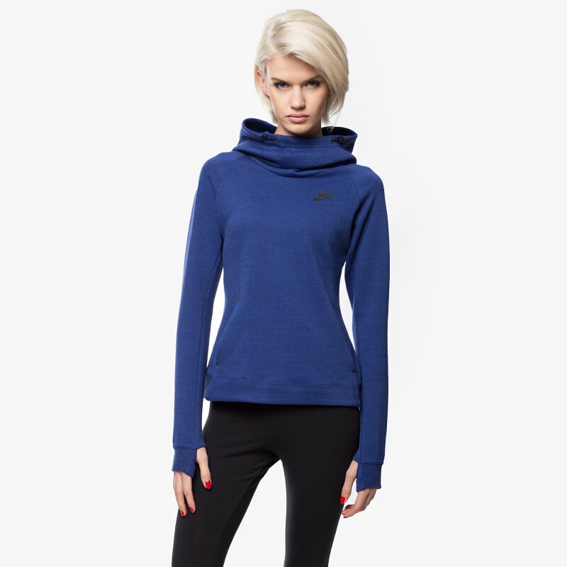 Damen NIKE SWEATSHIRT TECH FLEECE HOODIE 683798455 Blau