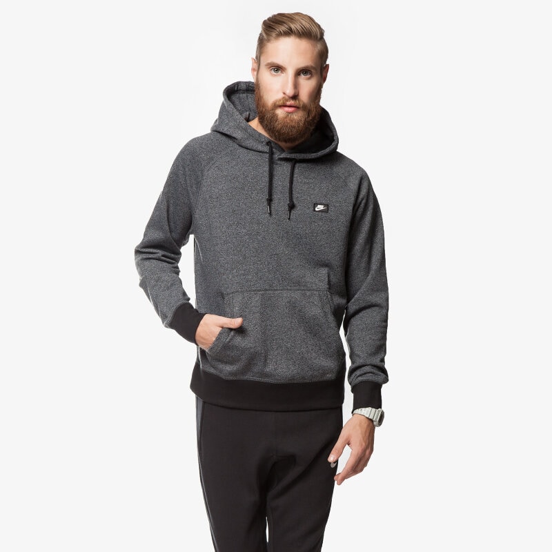 Herren NIKE SWEATSHIRT AW77 FT HOODY SHOEBOX 678564065 Grau