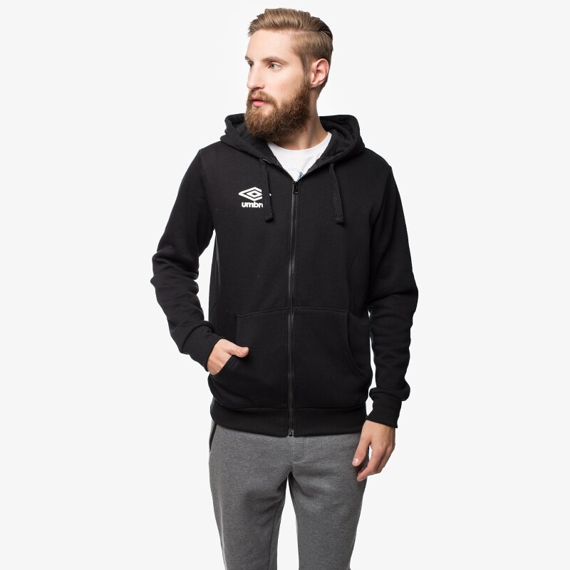 Herren UMBRO SWEATSHIRT HOODED F/Z 64096U060 Schwarz