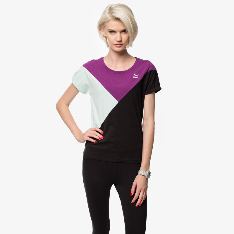Damen T-Shirt PUMA T-SHIRT ICON CUTLINE TEE 56925308 Multicolor