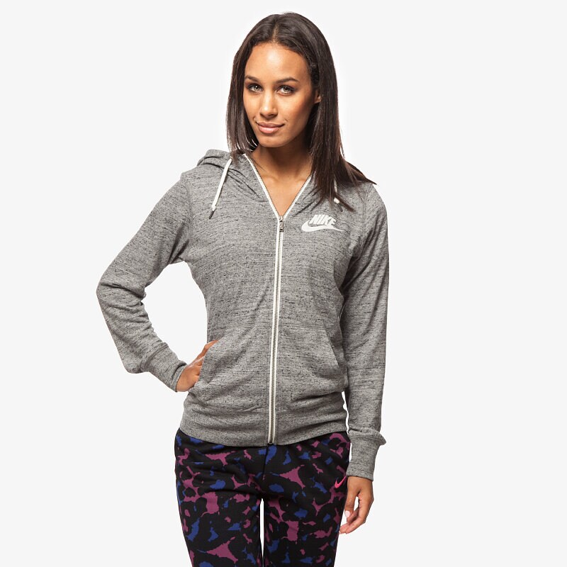 Damen NIKE SWEATSHIRT GYM VINTAGE FZ HOODY 545665091 Grau