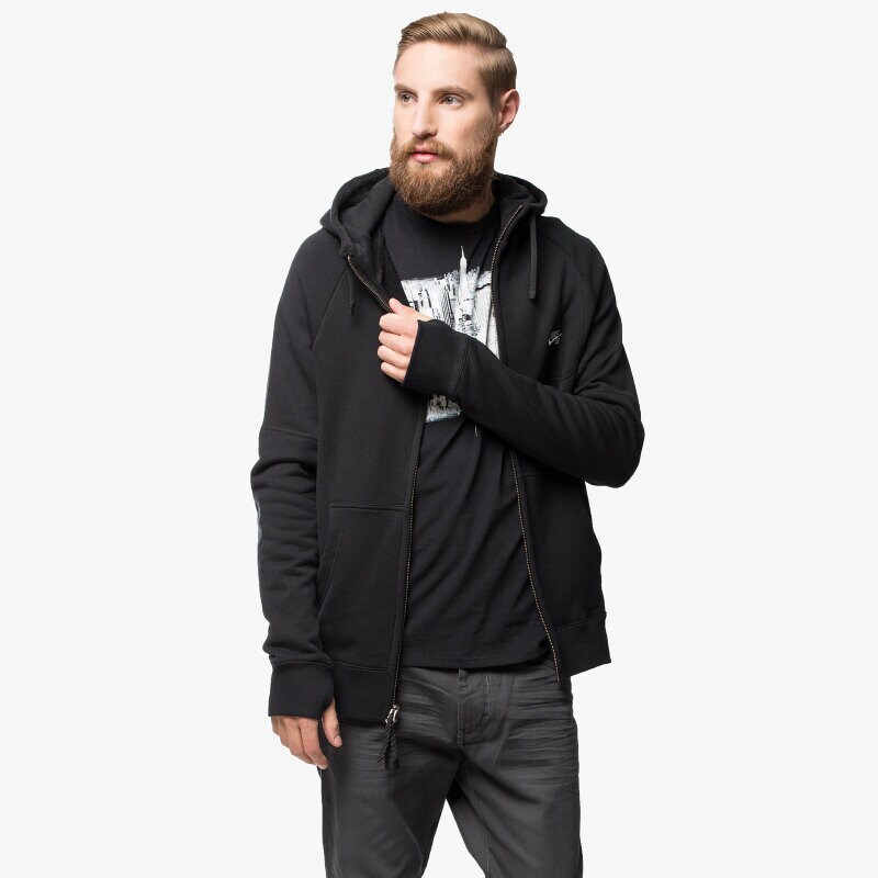 Herren NIKE SWEATSHIRT SB EVERETT GRAPHIC FZ HOODIE 704813010 Schwarz