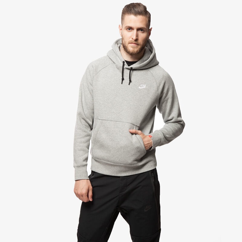 Herren NIKE SWEATSHIRT AW77 FLC HOODY 598707066 Grau