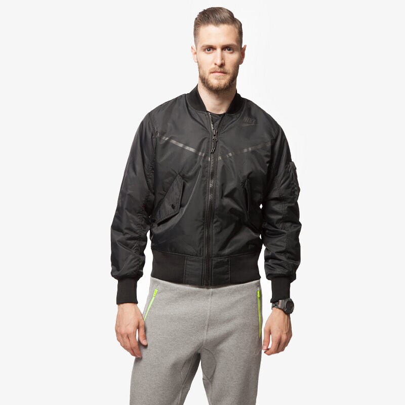 Herren Winterjacke NIKE JACKE RU BOMBER JACKET 709092010 Schwarz