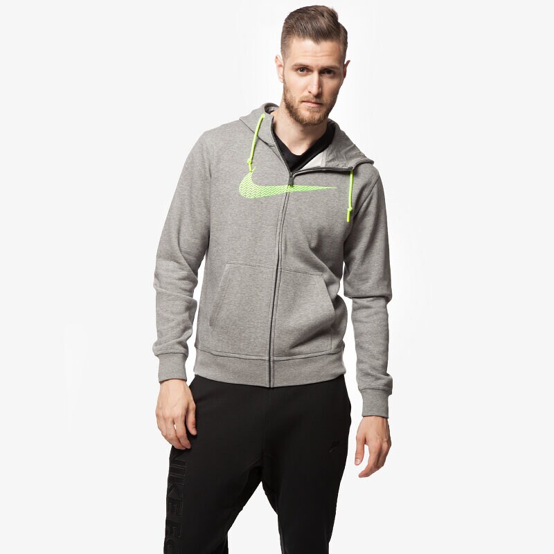 Herren NIKE SWEATSHIRT CLUB FLC FZ HOODY 679370091 Grau