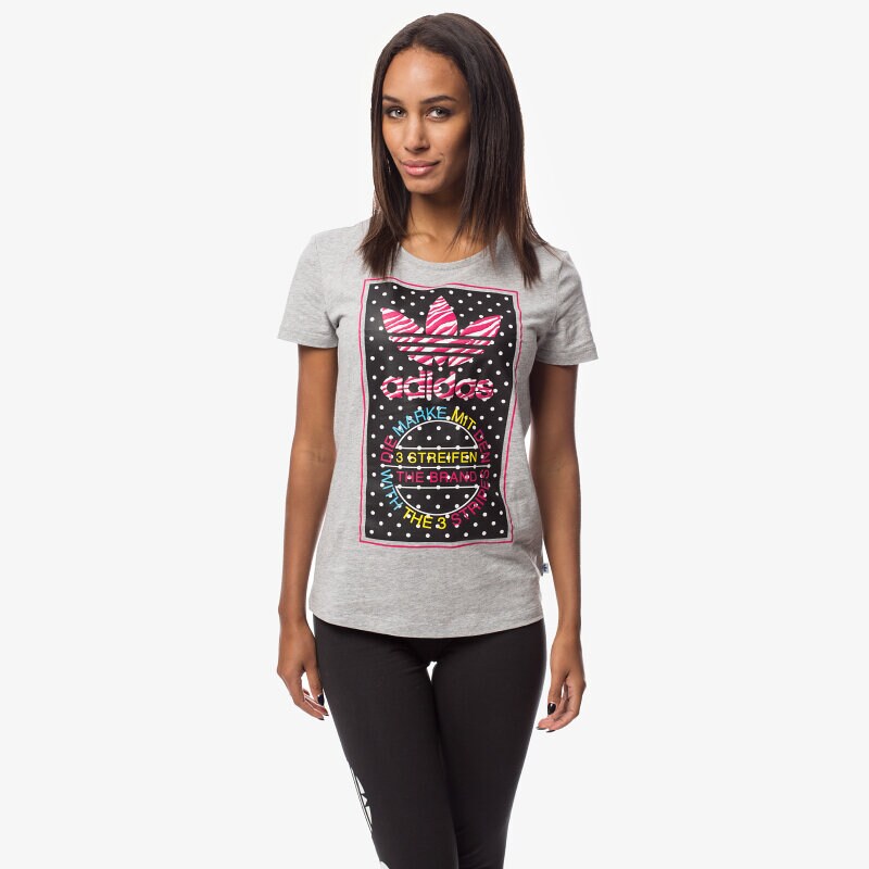 Damen T-Shirt ADIDAS T-SHIRT TONG LABEL AB2313 Grau