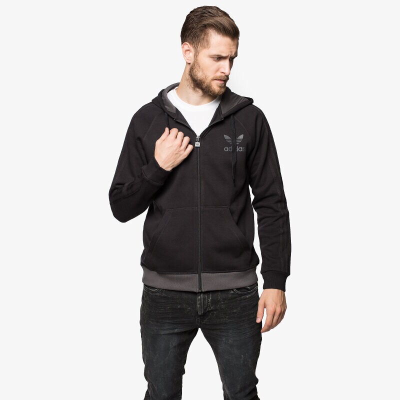 Herren ADIDAS SWEATSHIRT SPO FZ AB7588 Schwarz