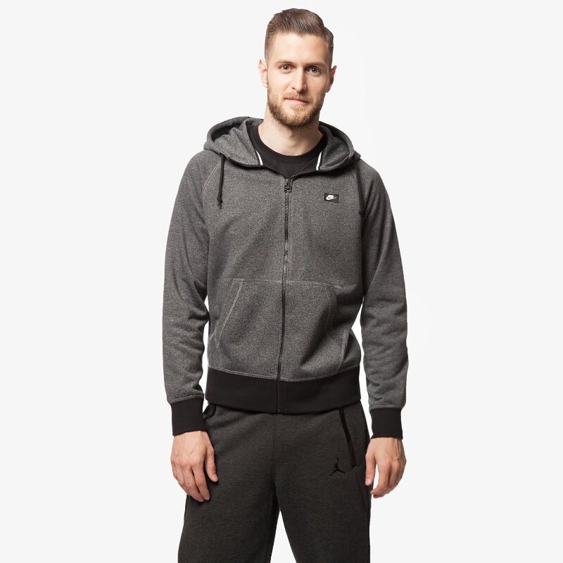 Herren NIKE SWEATSHIRT AW77 FT FZ HOODY SHOEBOX 678560065 Grau